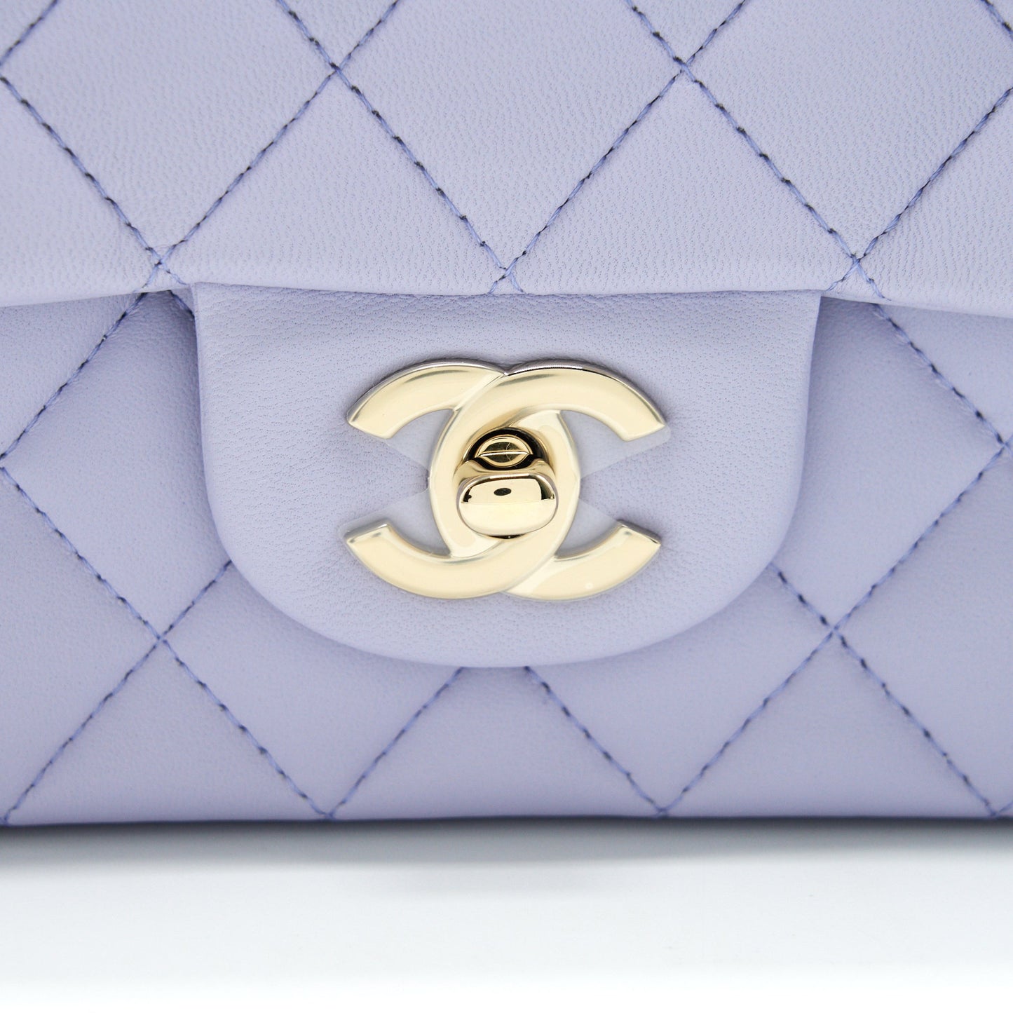 Chanel 21K Lilac /Light Purple Mini Rectangular Top Handle