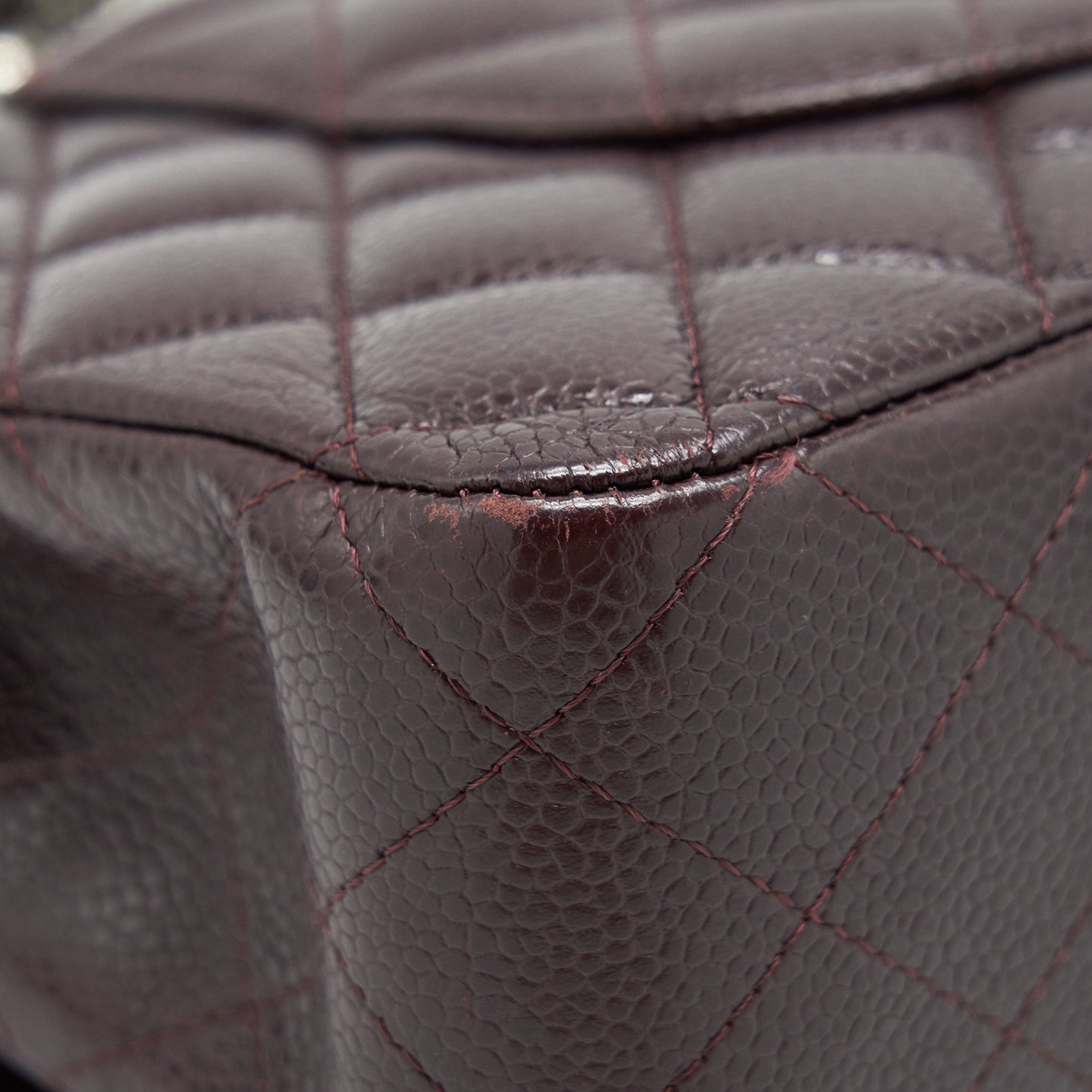 Chanel Medium Classic double Flap bag Caviar Burgundy SHW
