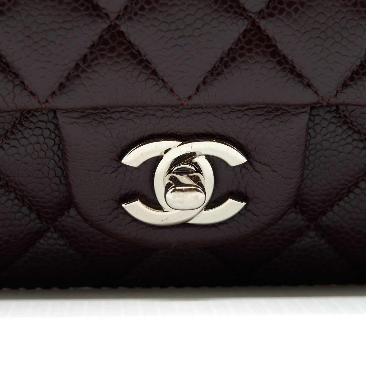 Chanel Medium Classic double Flap bag Caviar Burgundy SHW