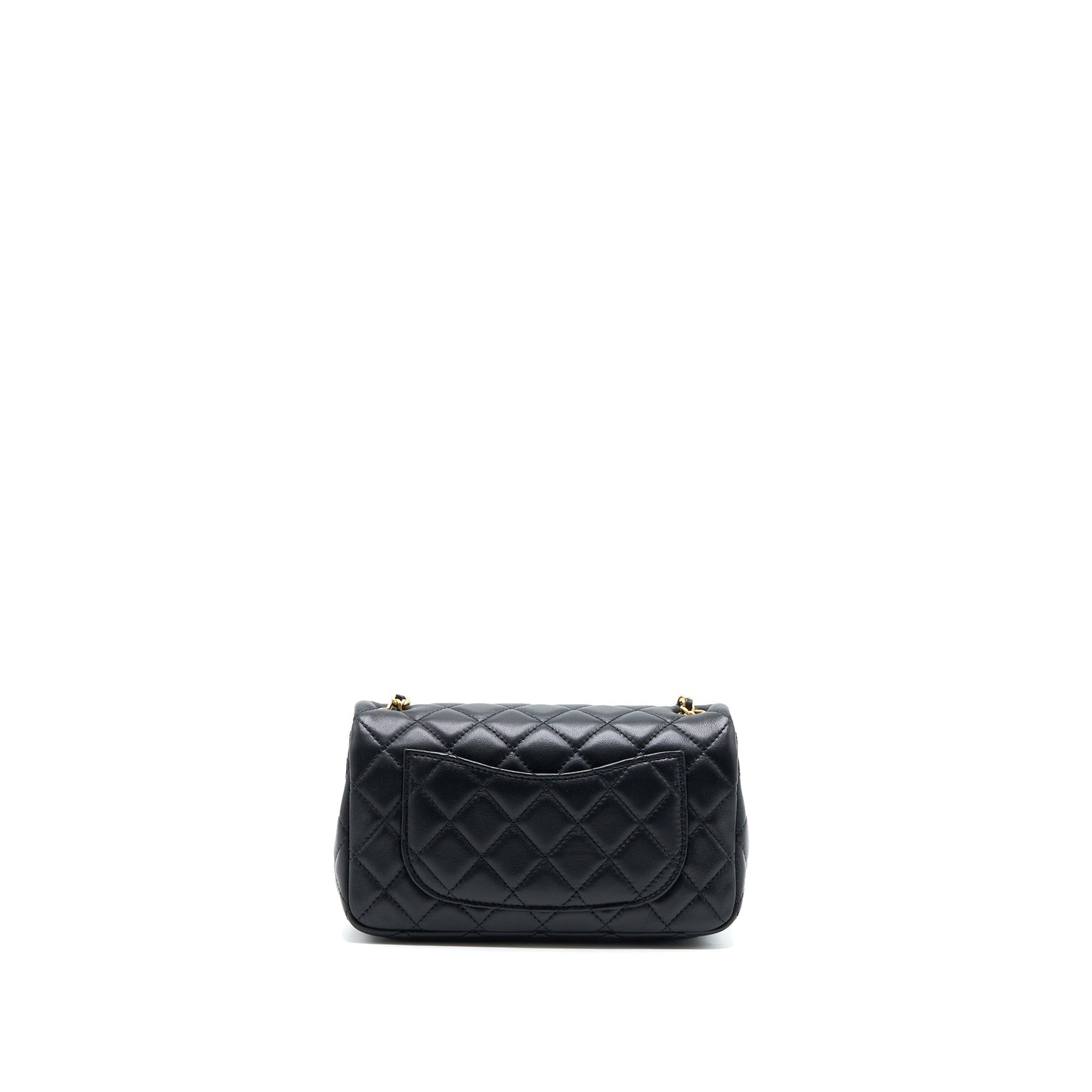 Chanel Pearl Crush Mini Rectangular Lambskin Black Brushed GHW (Microchip)
