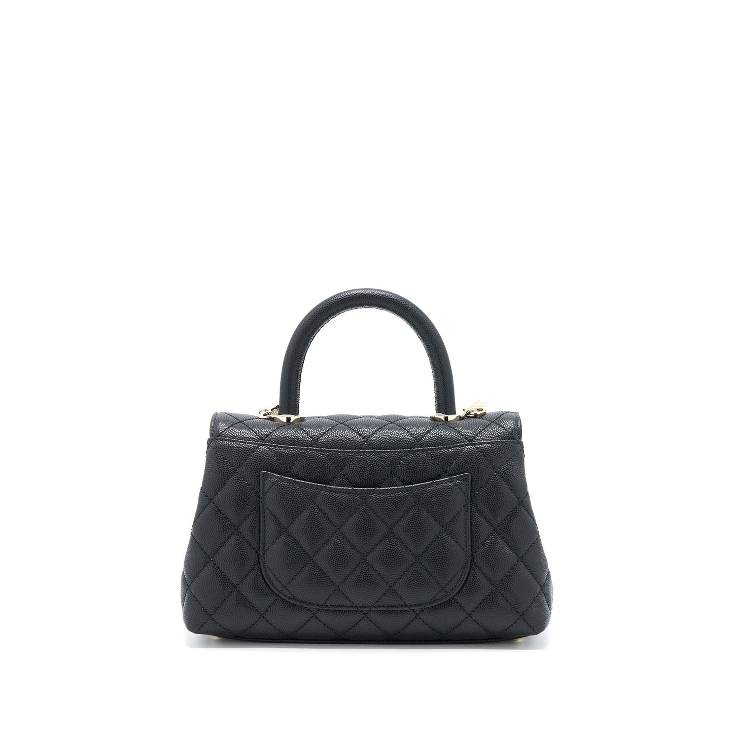 Chanel Coco Handle Caviar Black LGHW(Microchip)