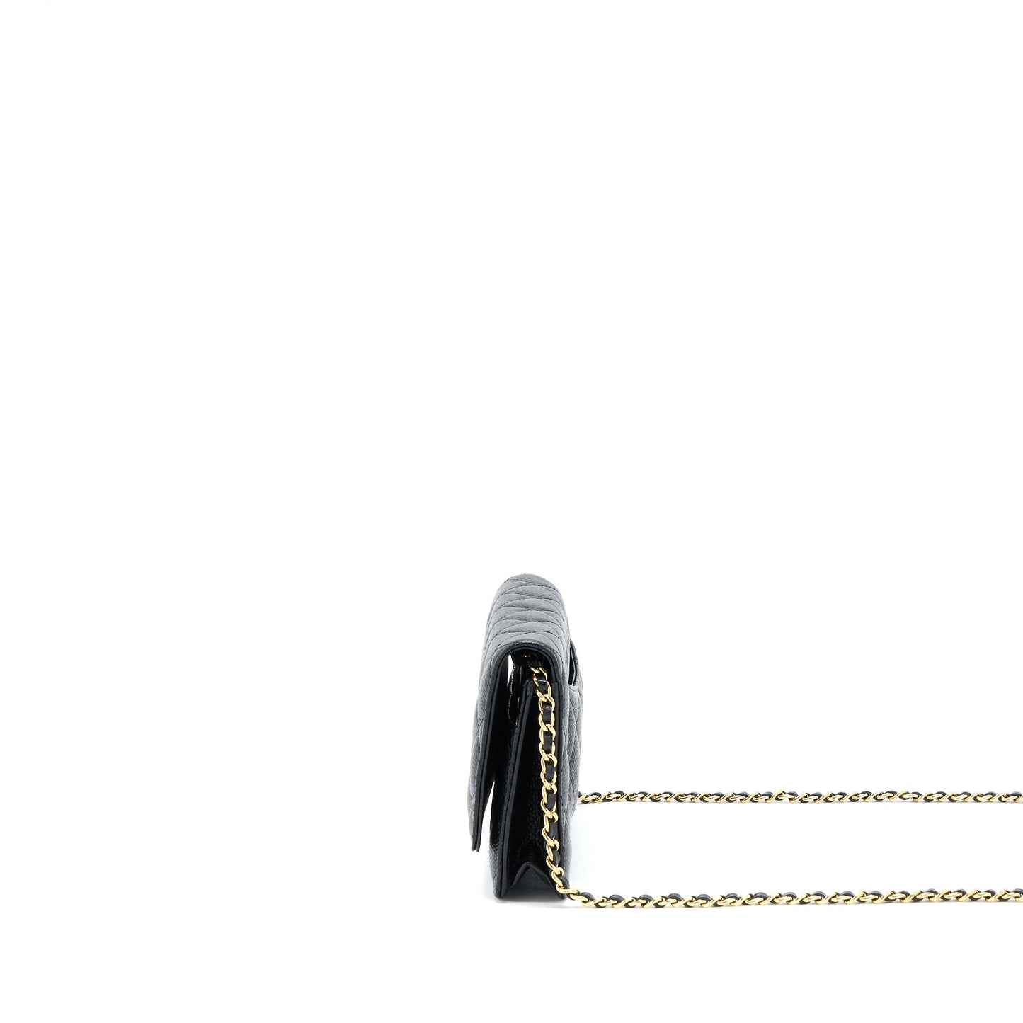 Chanel Classic Wallet On Chain Caviar Black GHW(Microchip)