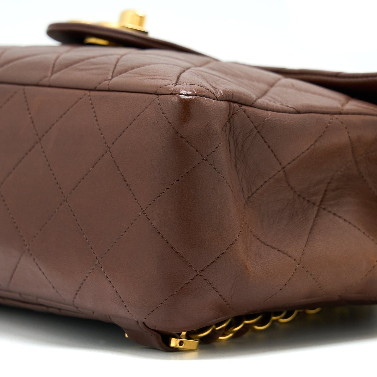 Chanel Vintage Classic Timeless Backpack Lambskin Brown GHW