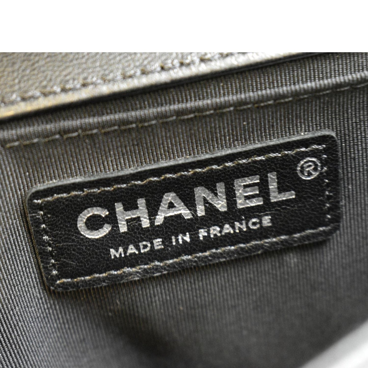 CHANEL Boy Chevron Leather Holographic PVC Crossbody Bag Black