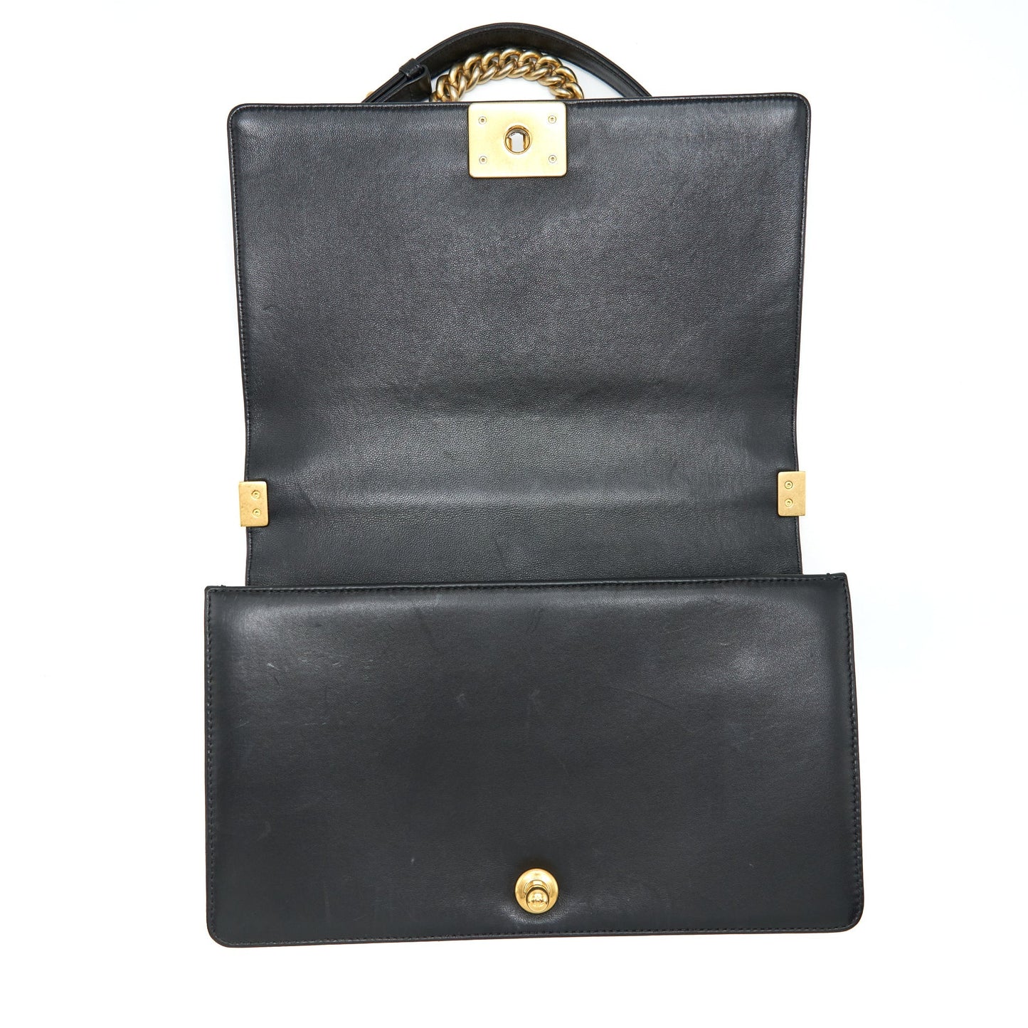 Chanel Boy Bag New Medium (28cm) Lambskin Black Ruthenium GHW