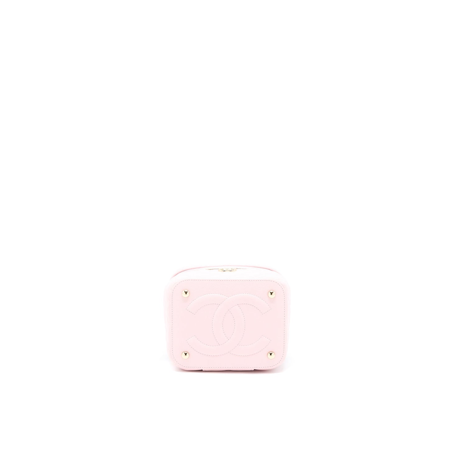 Chanel 22S Top Handle Vanity Bag Caviar Light Pink LGHW (Microchip)