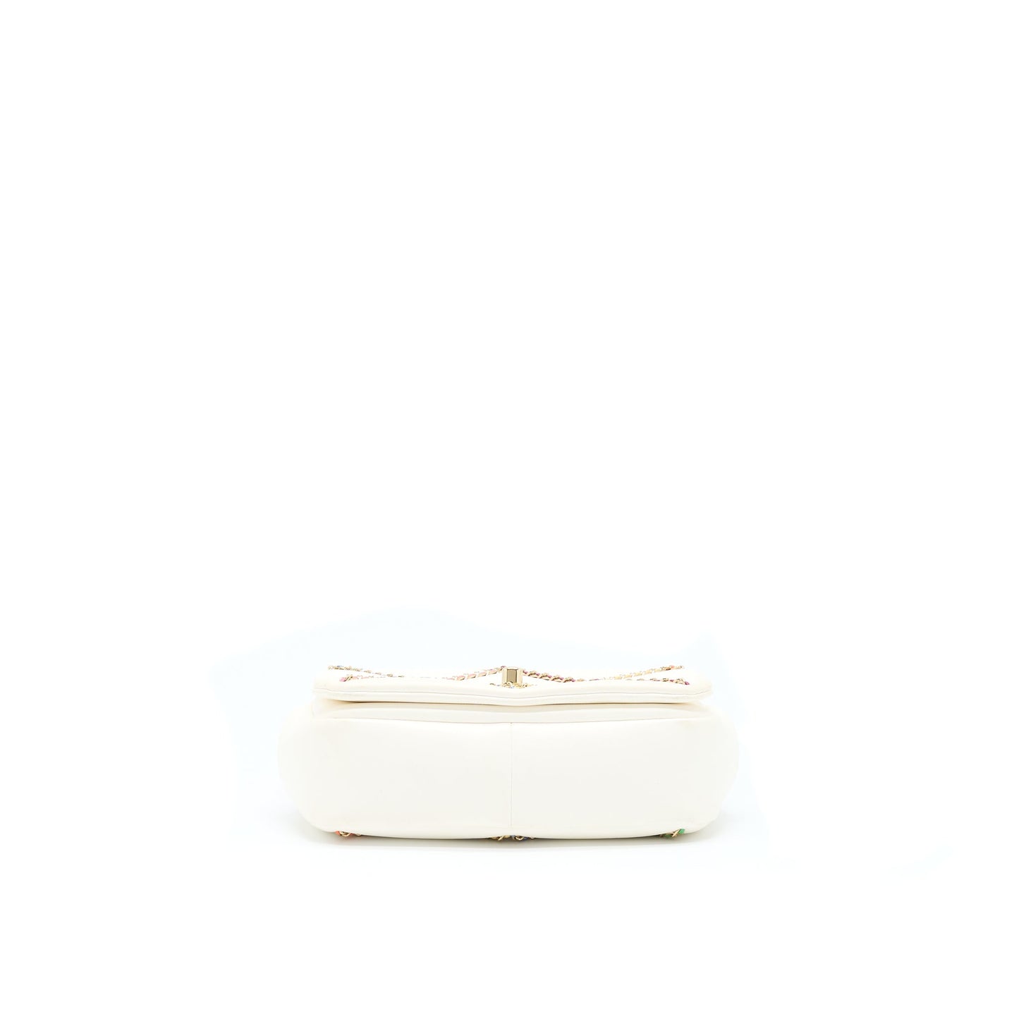 Chanel Small Flap Bag Lambskin White/Multicolor LGHW