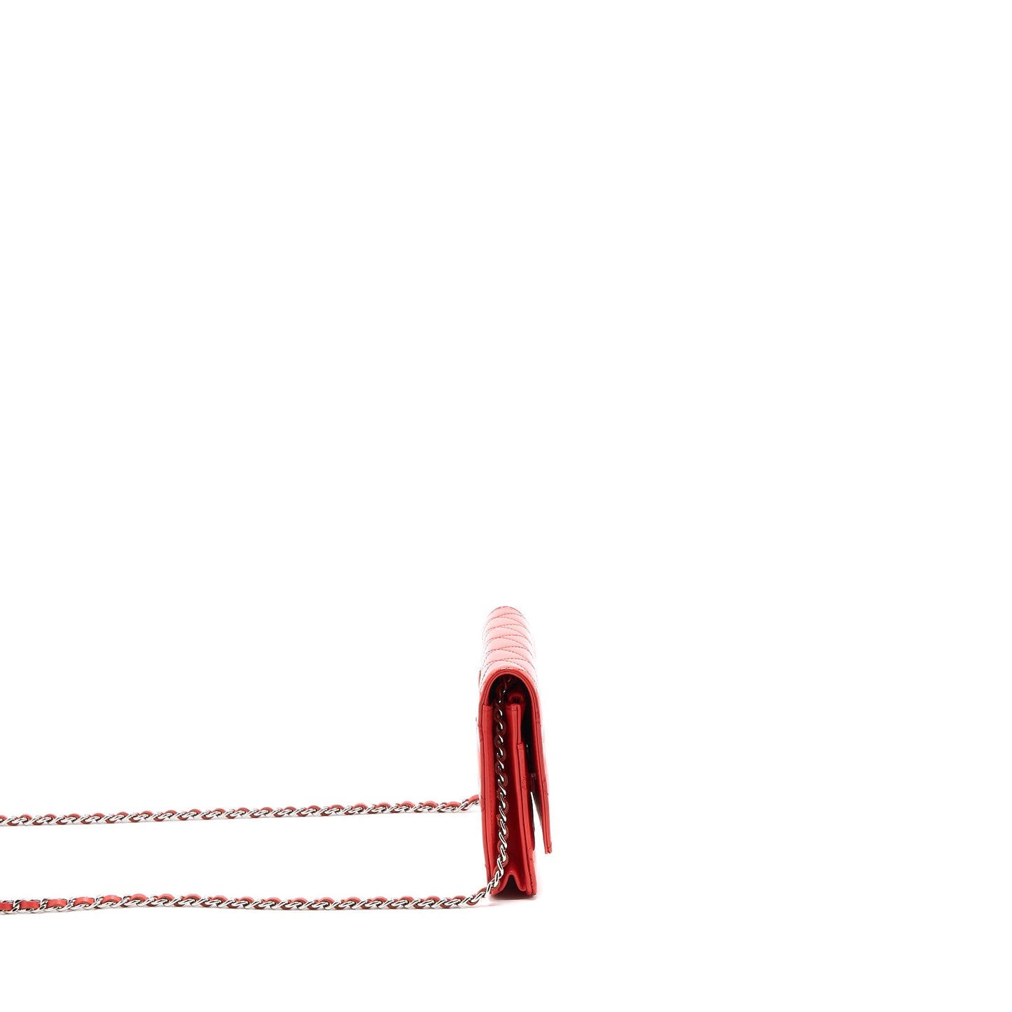 Chanel Classic Wallet On Chain Patent Red SHW