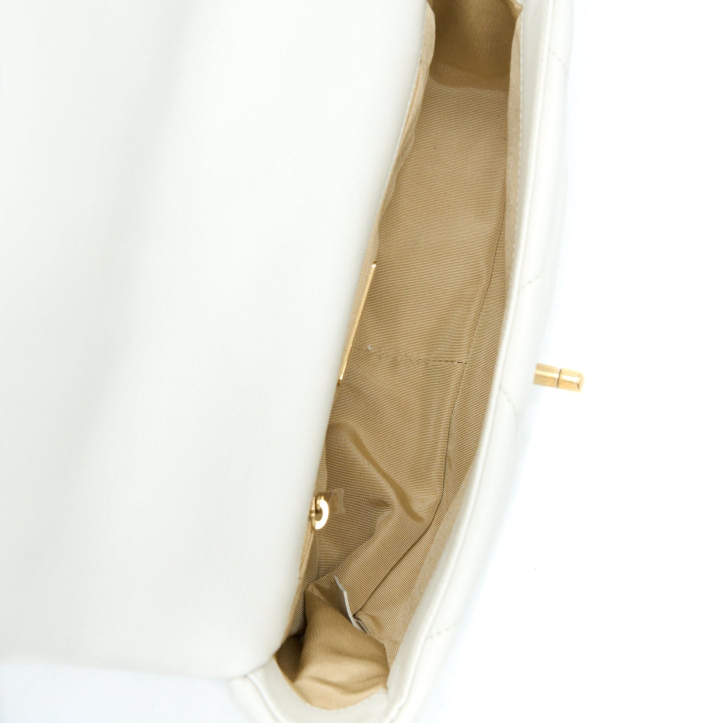 Chanel Small 19 Bag Goatskin White Multicolour Hardware