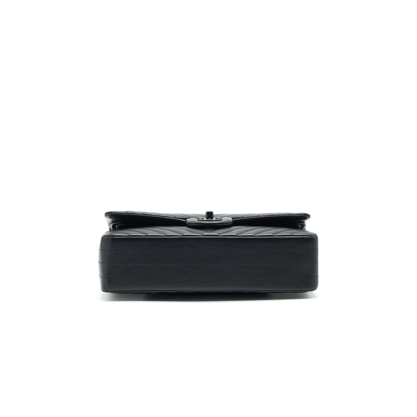Chanel Chevron Medium Classic Double Flap Bag so Black