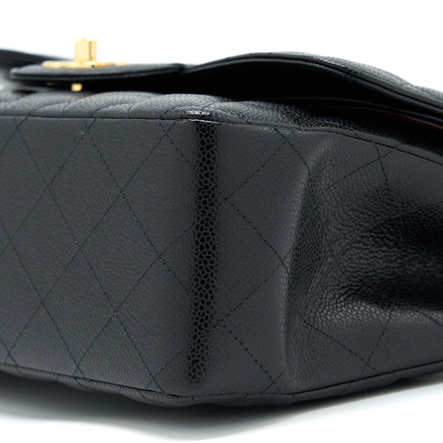 Chanel Classic Jumbo Double Flap Caviar Black GHW (Microchip)