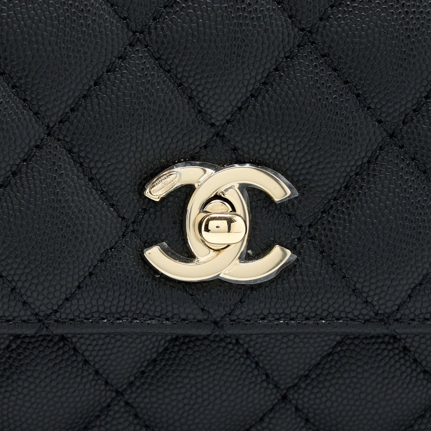 Chanel Coco Handle Caviar Black LGHW(Microchip)