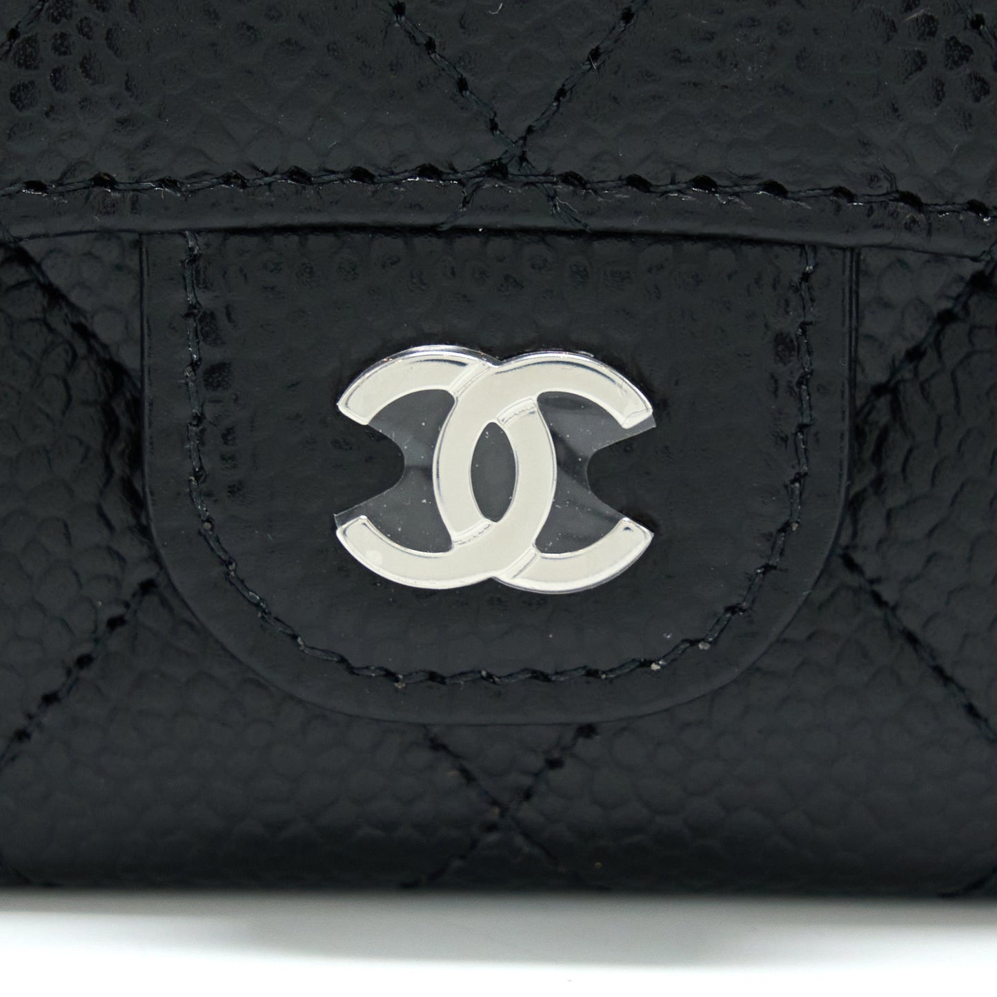 Chanel Classic Flap Card Holder Caviar Black SHW