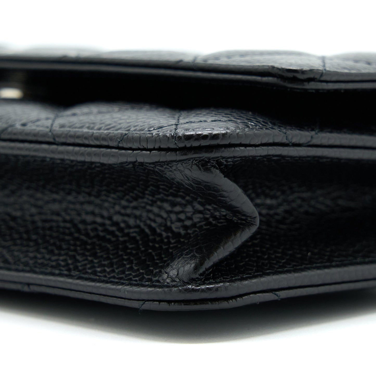 Chanel Classic Wallet On Chain Caviar Black SHW (Microchip)