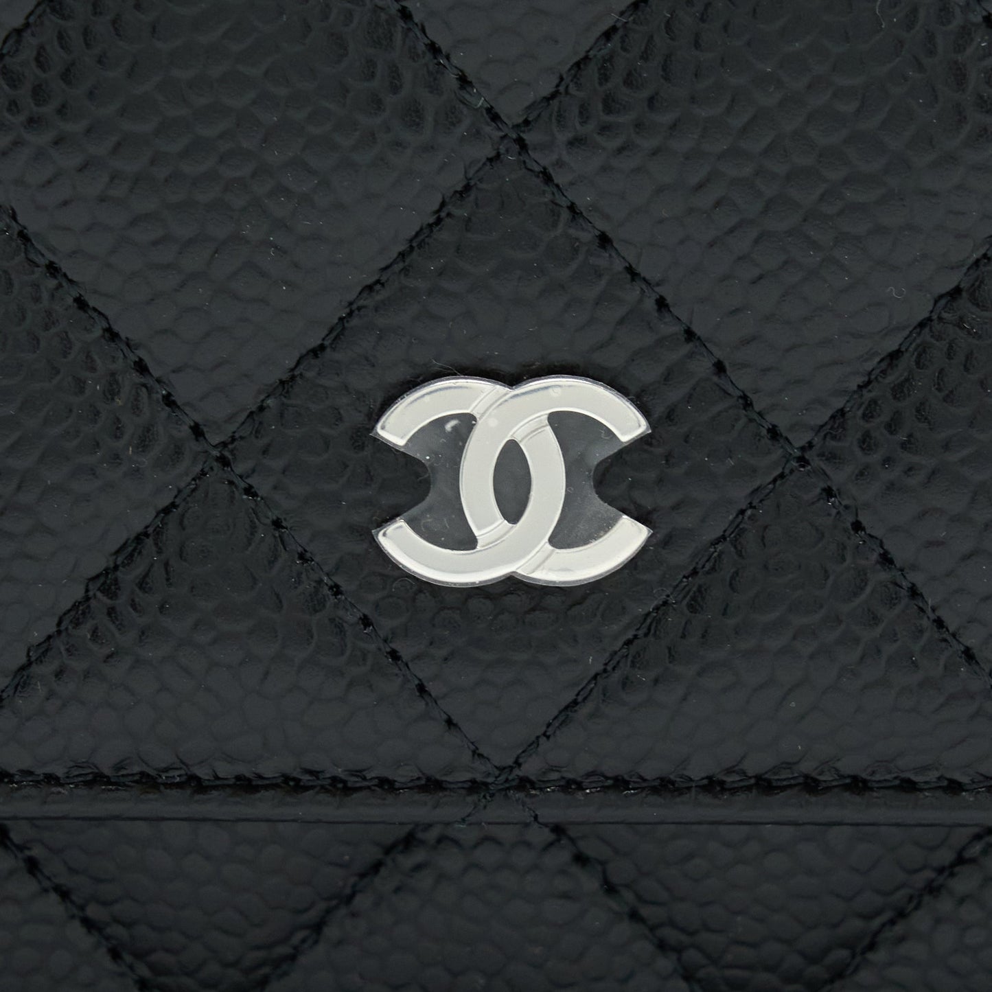 Chanel Classic Wallet On Chain Caviar Black SHW (Microchip)