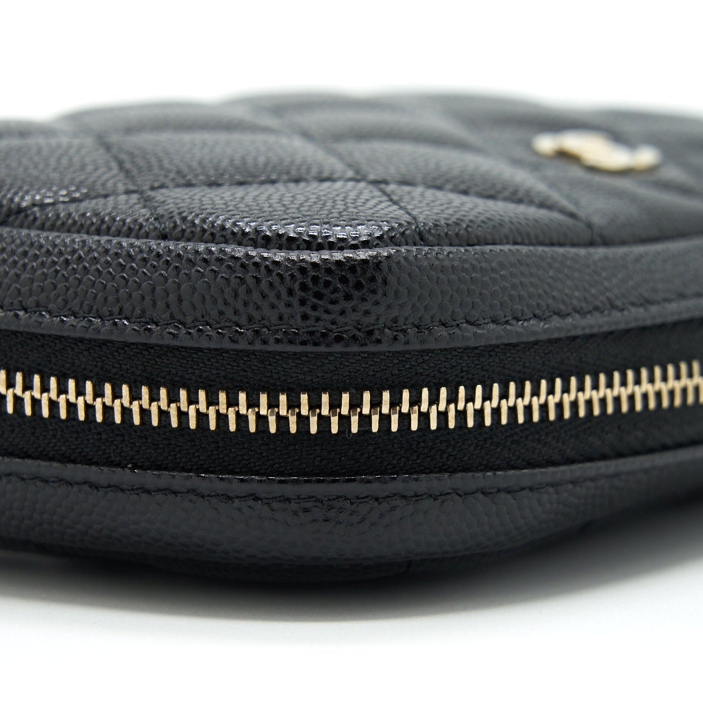 Chanel Small Zipper Vanity Pouch Caviar Black LGHW