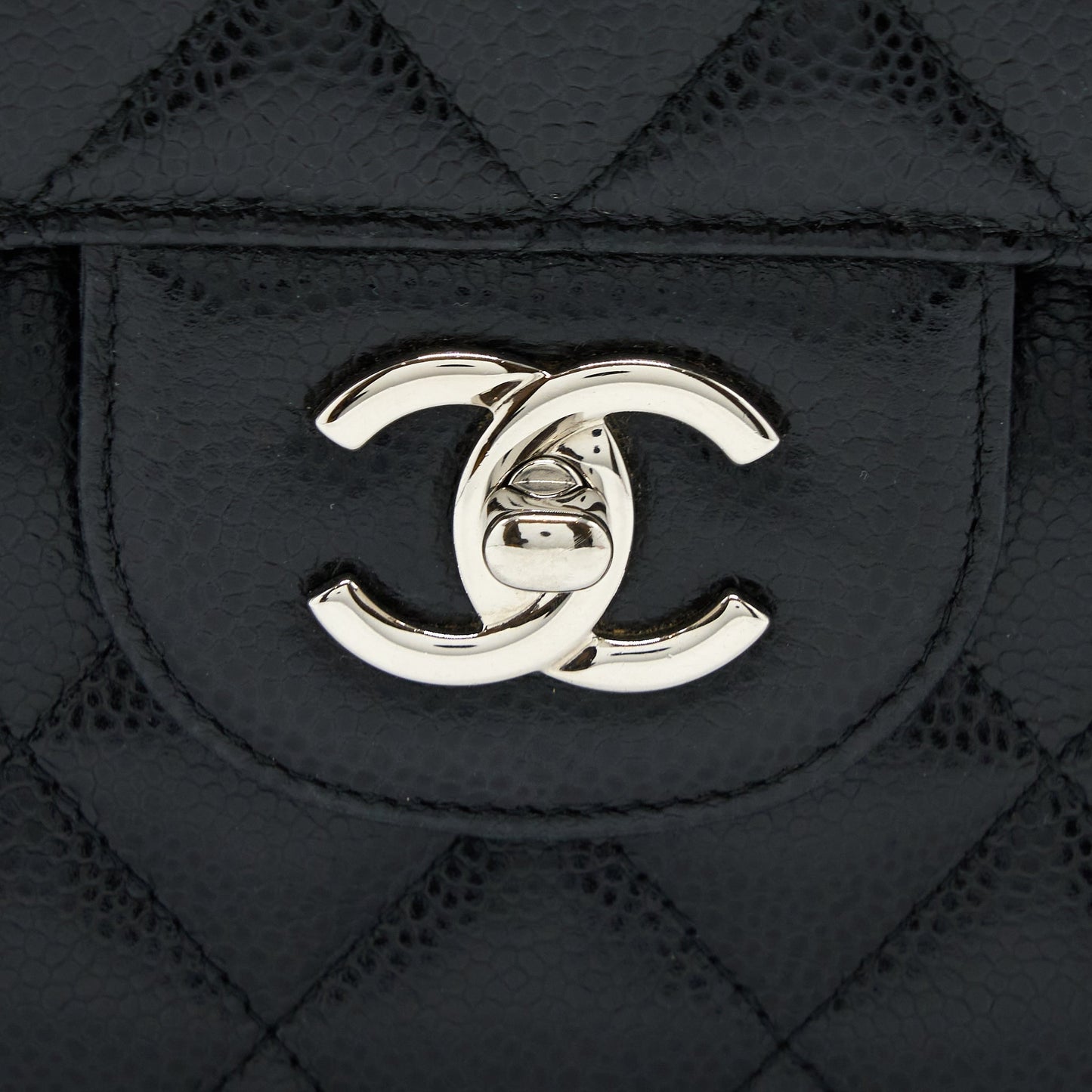 Chanel Classic Jumbo Double Flap Bag Caviar Black SHW