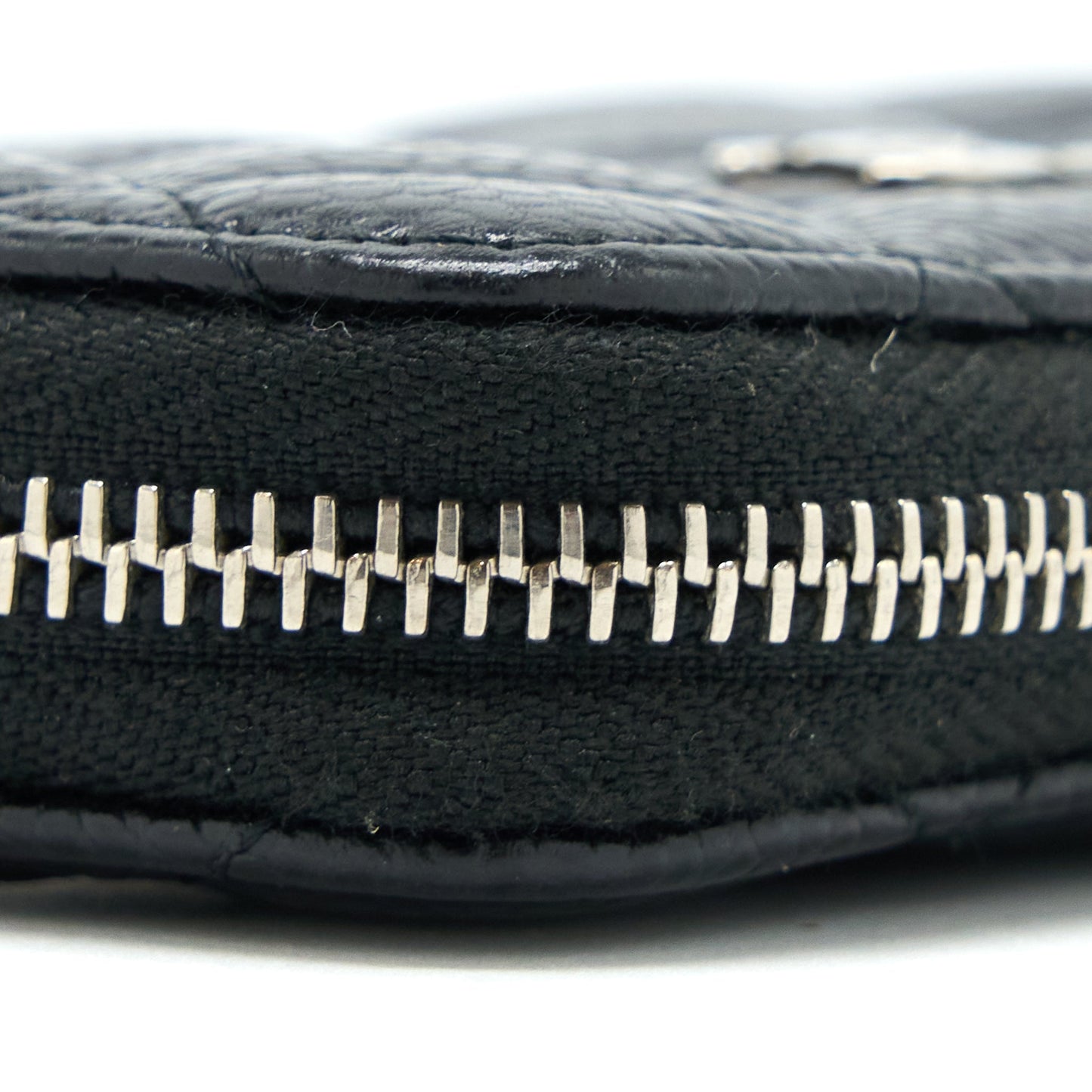 Chanel Small Zip Card Holder Caviar Black SHW