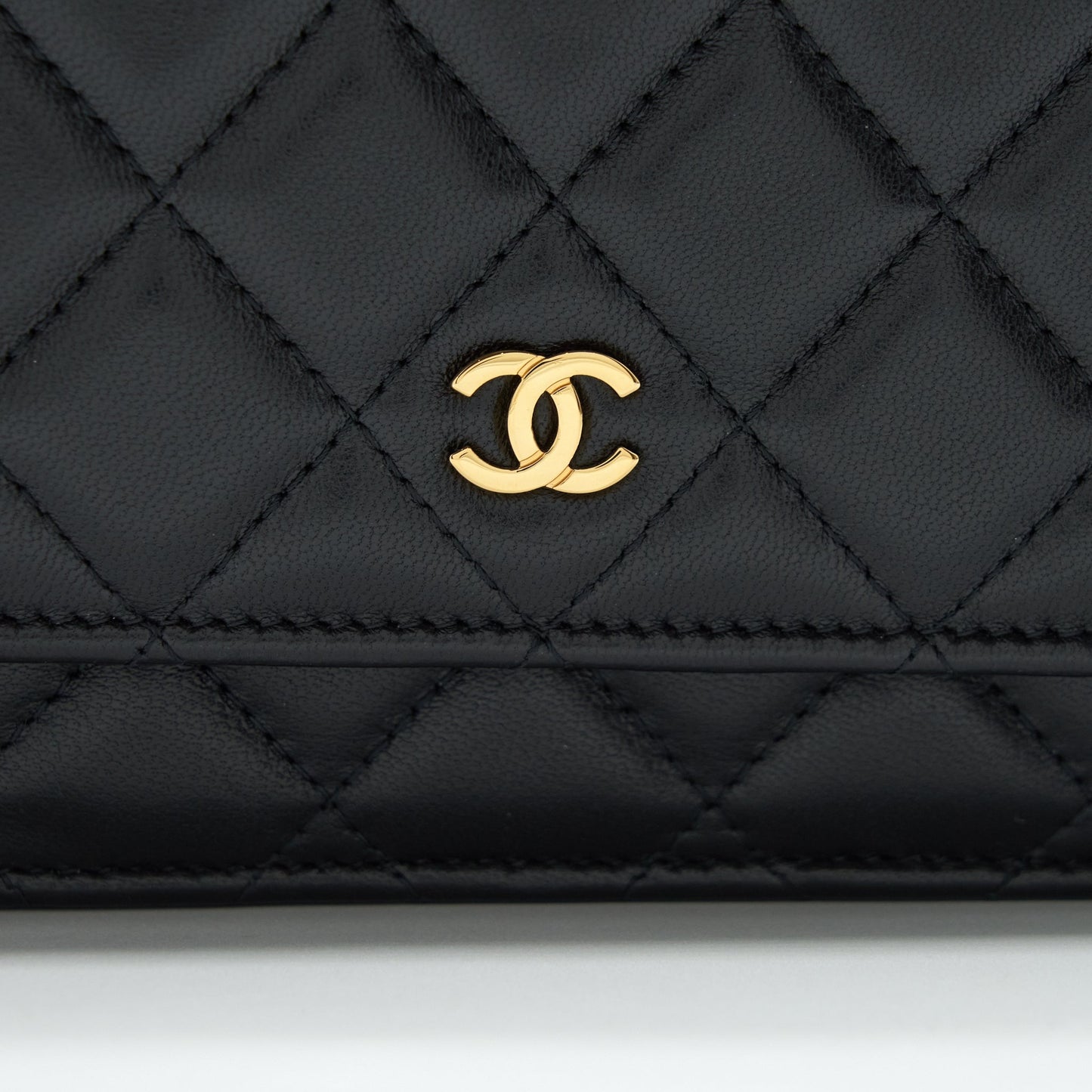 Chanel Classic Wallet On Chains Lambskin Black GHW(Microchip)
