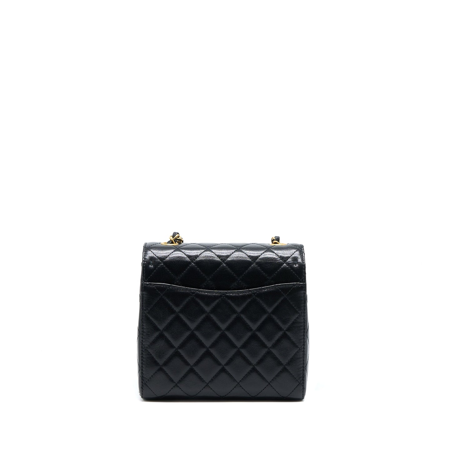 Chanel 22K Retro Classic New Square Flap Bag Goatskin Black with GHW (Microchip)