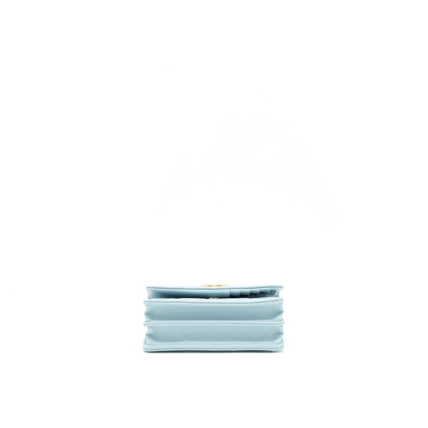 Chanel 22P Purse Vanity with Chain light blue GHW