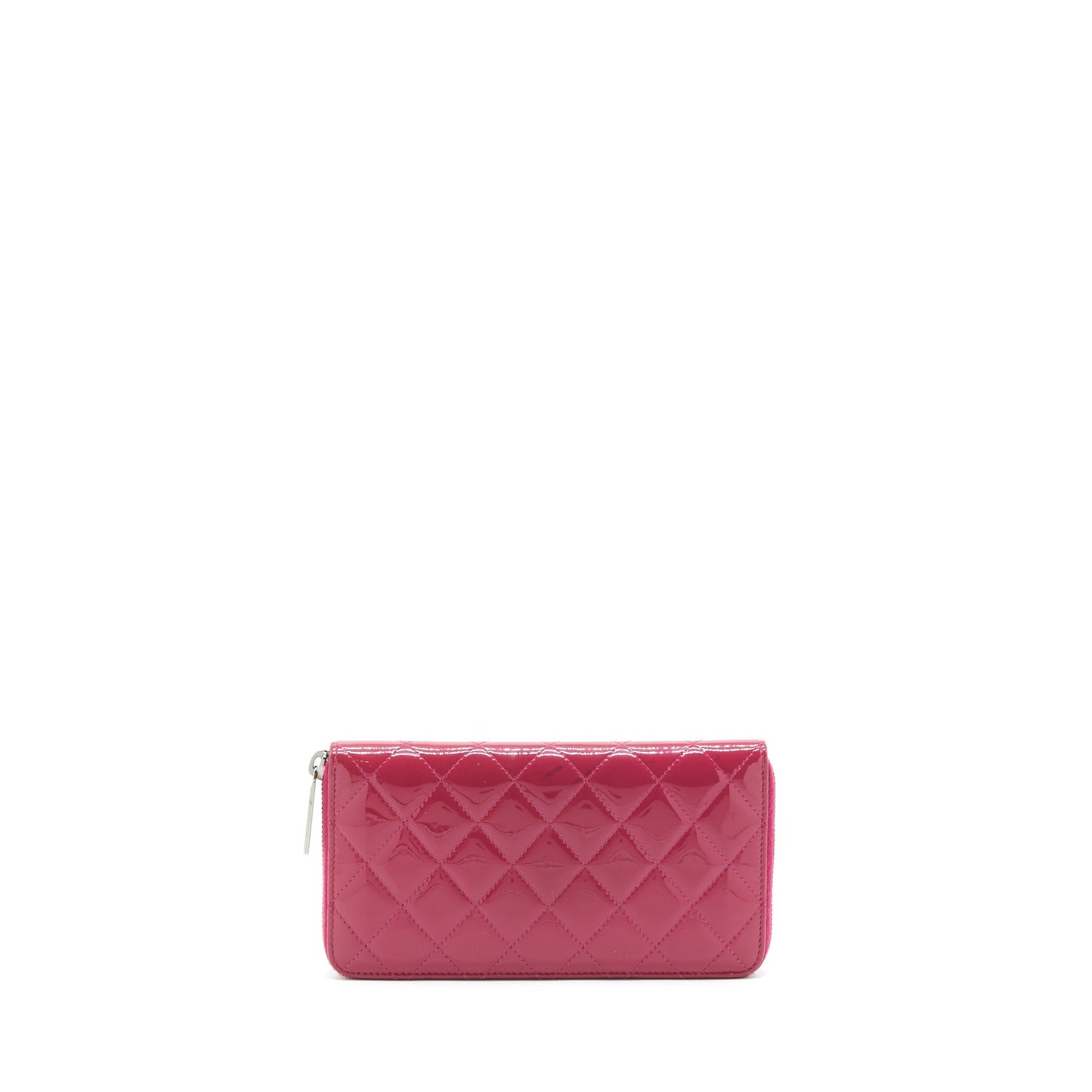 Chanel Long Zip Wallet Patent Fuchsia SHW