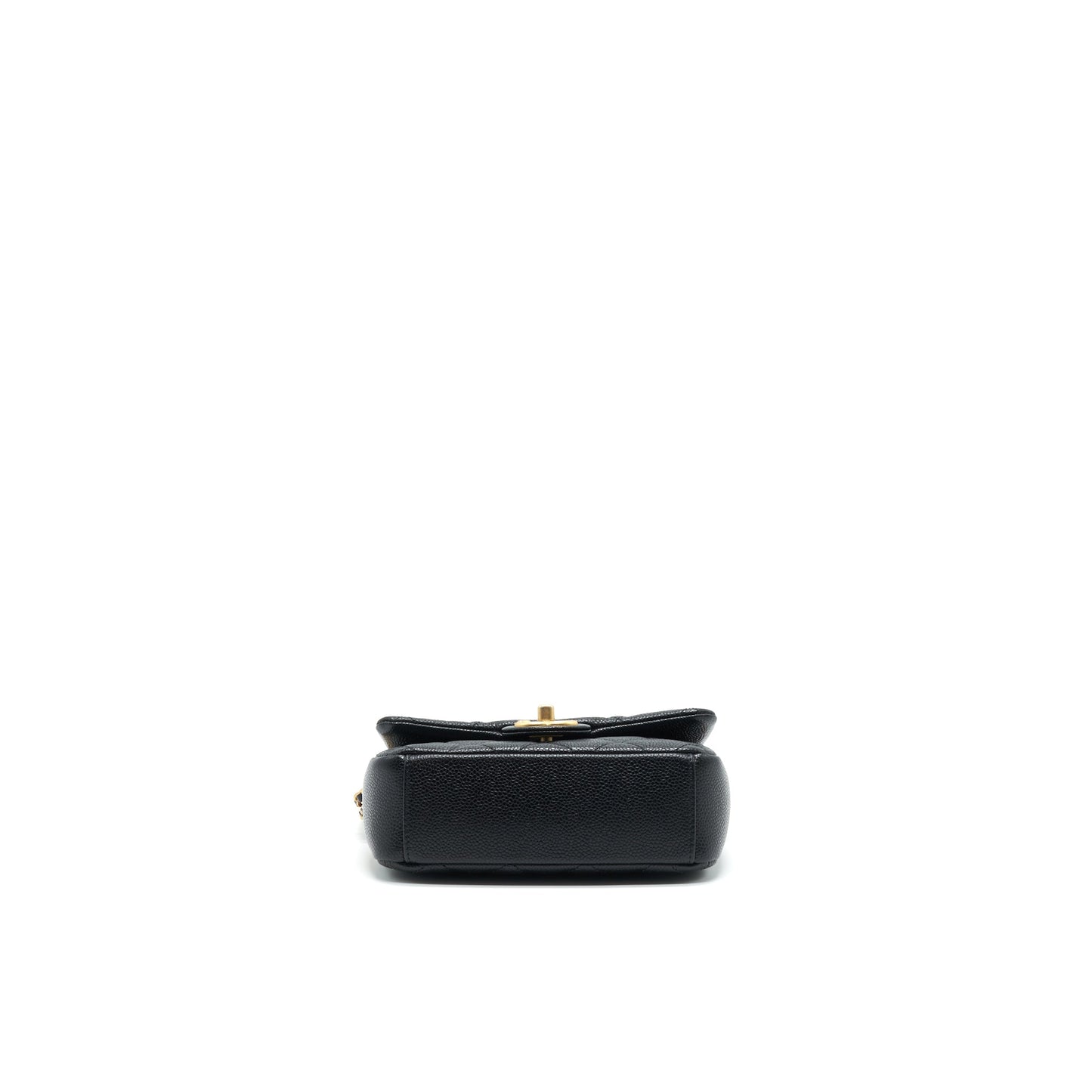 Chanel 21A Mini Square Flap Bag Caviar Black GHW