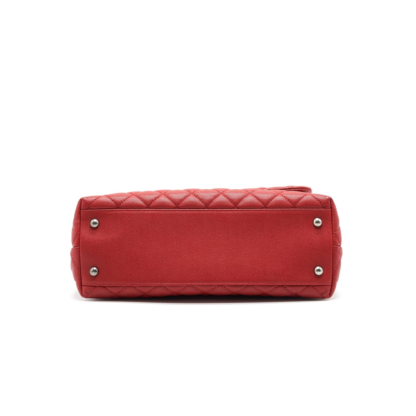 CHANEL COCO HANDLE SMALL FLAP BAG RED CALFSKIN RSHW