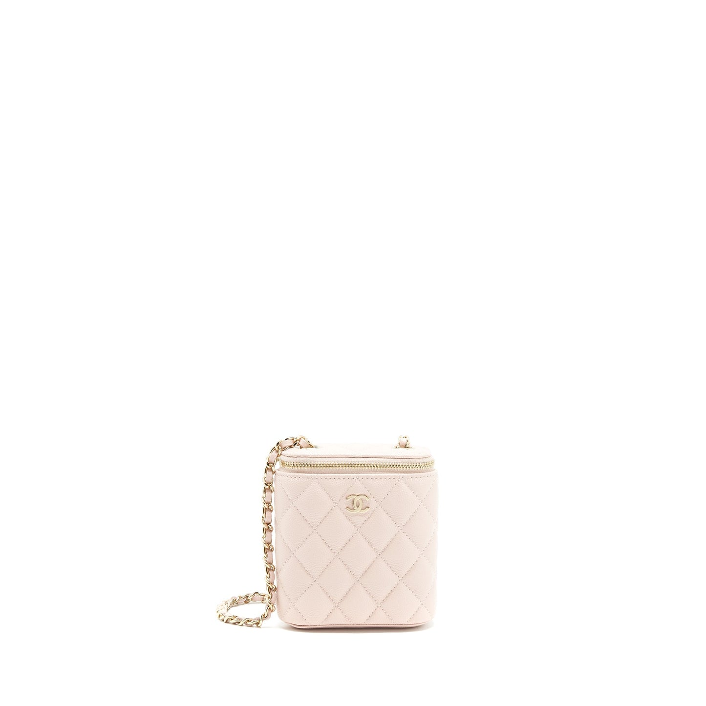 Chanel 21C Vertical Vanity On Chain Caviar Light Pink LGHW