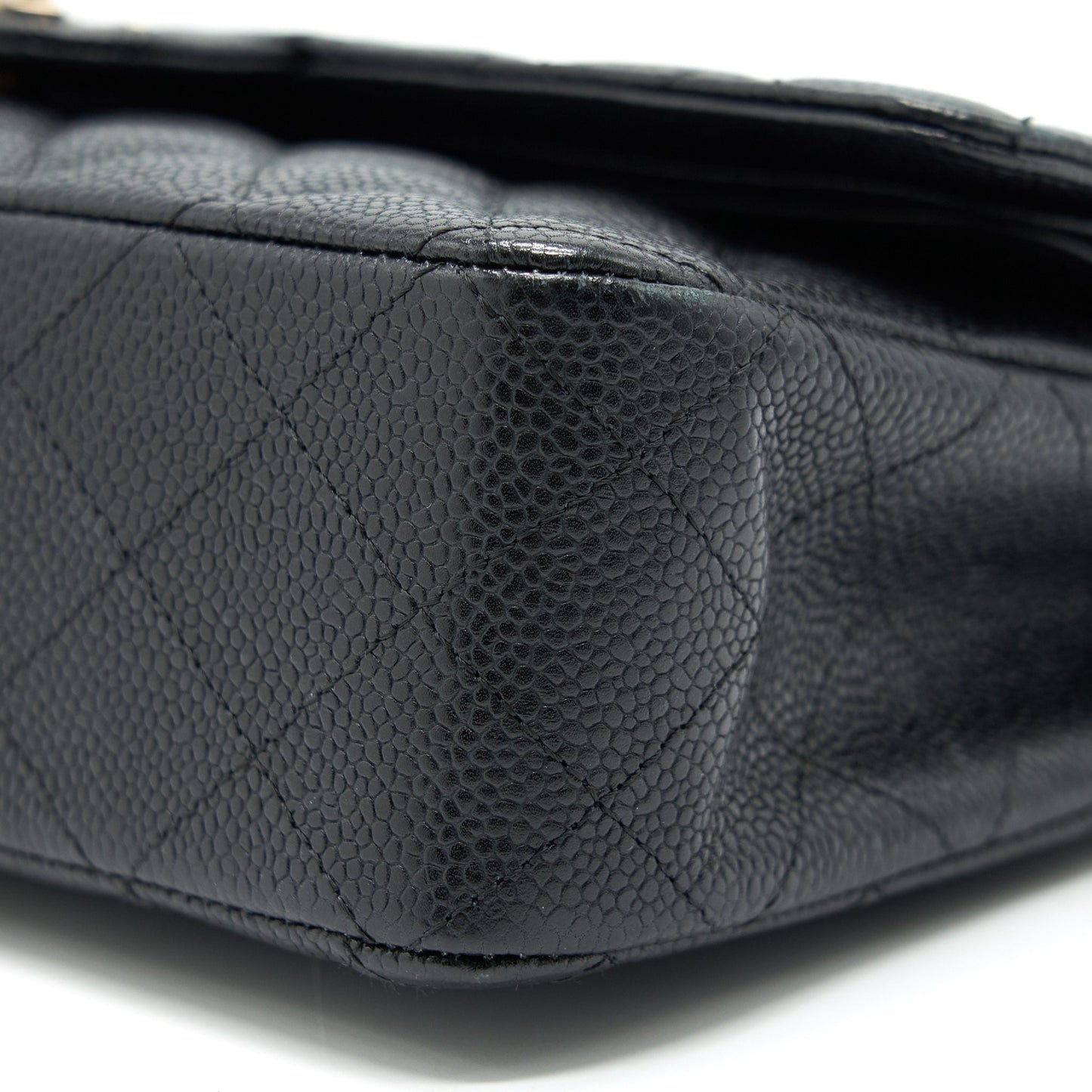 Chanel Medium Classic Double Flap Caviar Black SHW serial 12