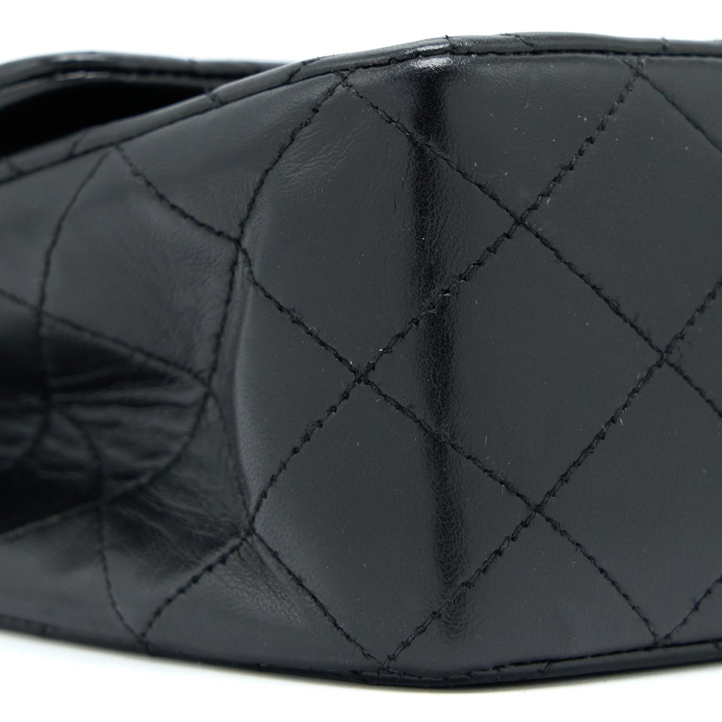 Chanel Vintage Medium Flap Bag Lambskin Black GHW