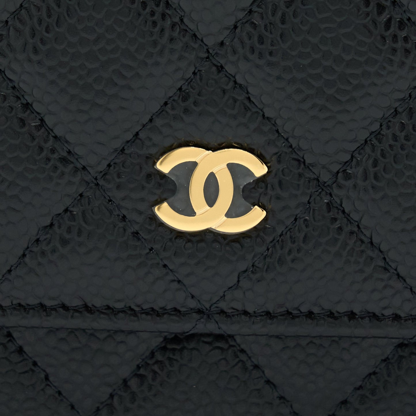 Chanel Classic Wallet On Chain Caviar Black GHW (Microchip)