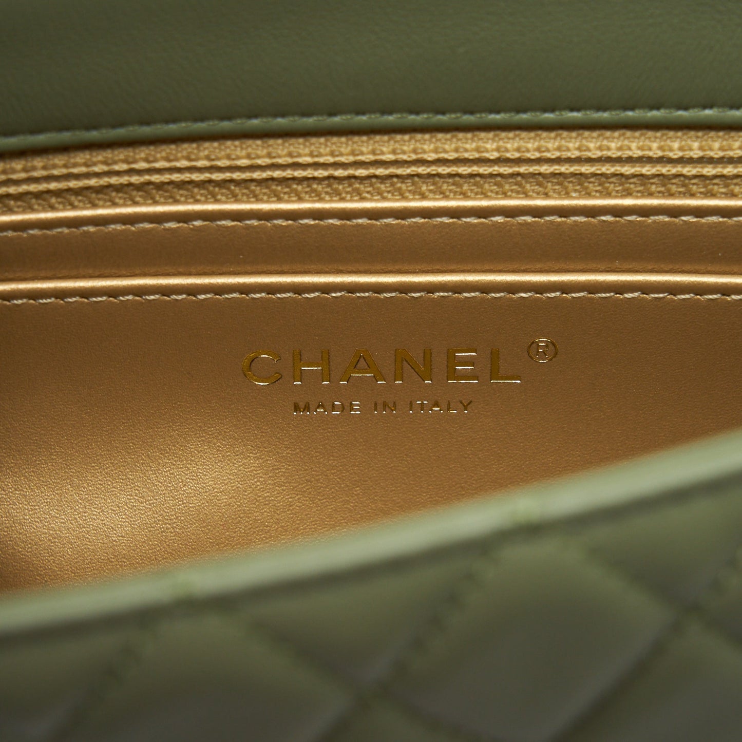 Chanel Pear Crush Mini Rectangular Flap Bag 21B Lambskin Green GHW (Microchip)