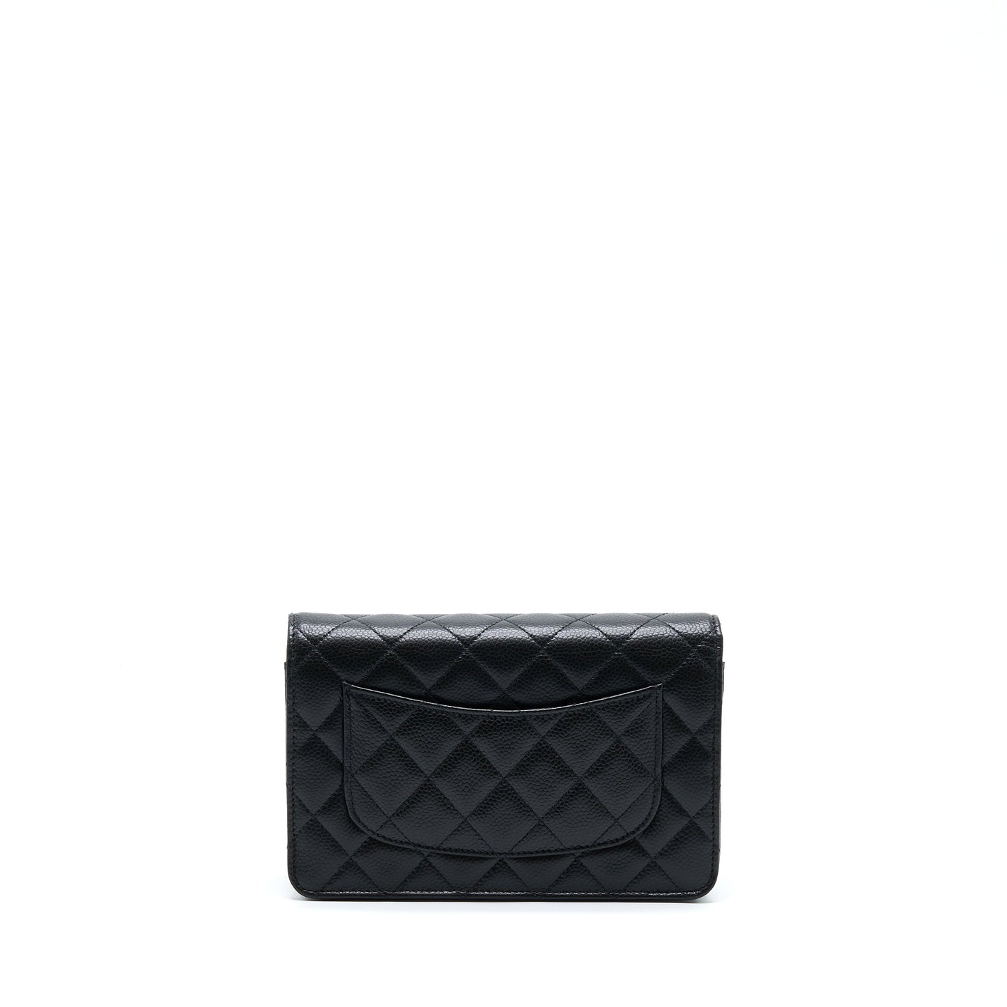 Chanel Classic Wallet On Chain Caviar Black GHW (Microchip)