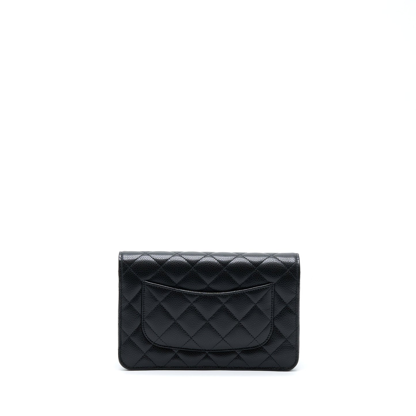 Chanel Classic Wallet On Chain Caviar Black SHW (Microchip)