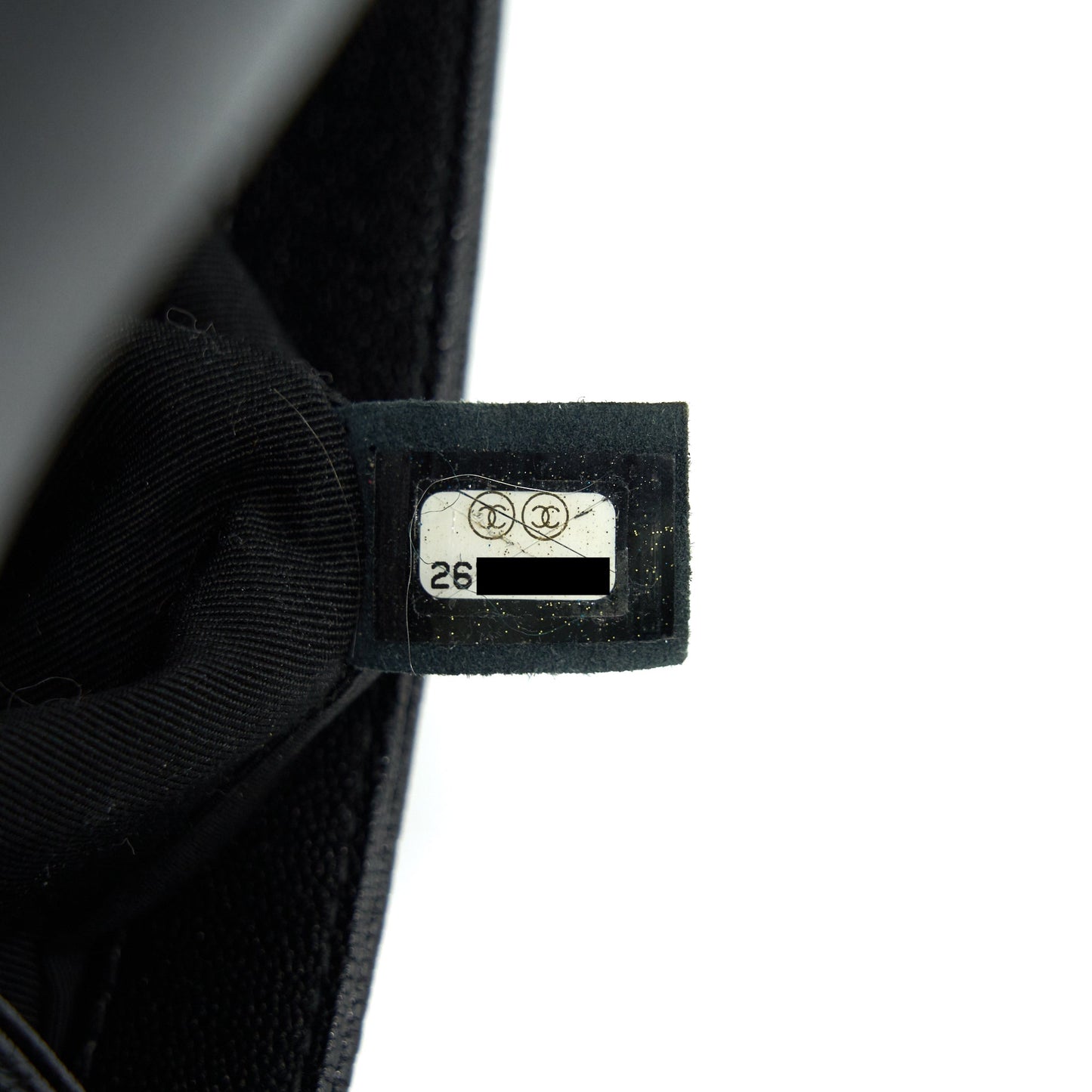 Chanel Chevron medium Boy Chanel Handbag Caviar Black GHW
