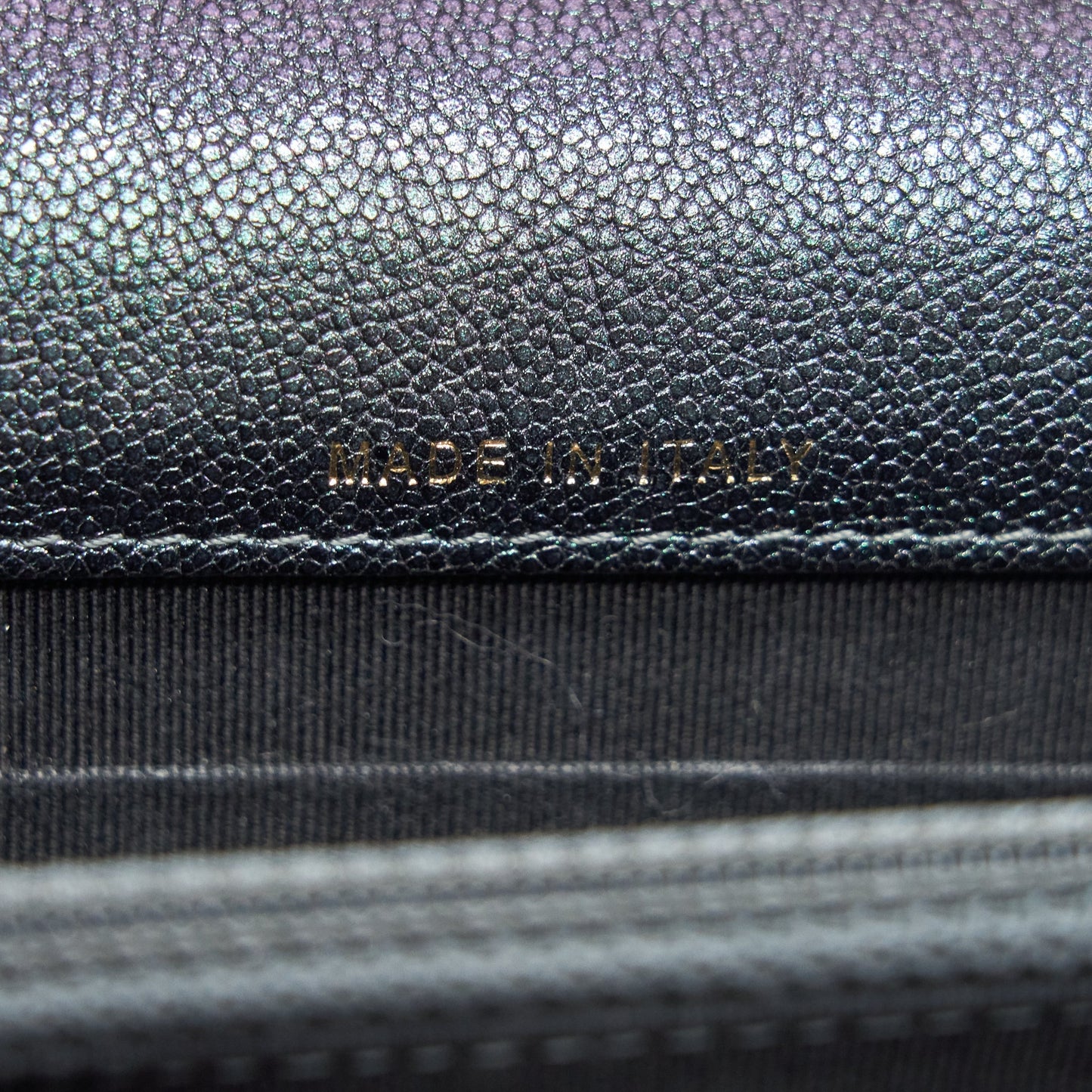 Chanel Classic Square Wallet on Chain Caviar Iridescent Purple LGHW