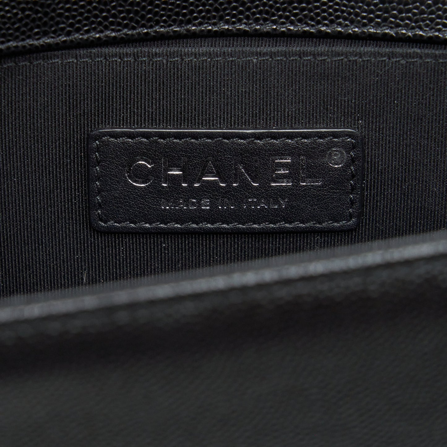 Chanel Small Boy Bag Caviar Black Ruthenium Sliver Hardware