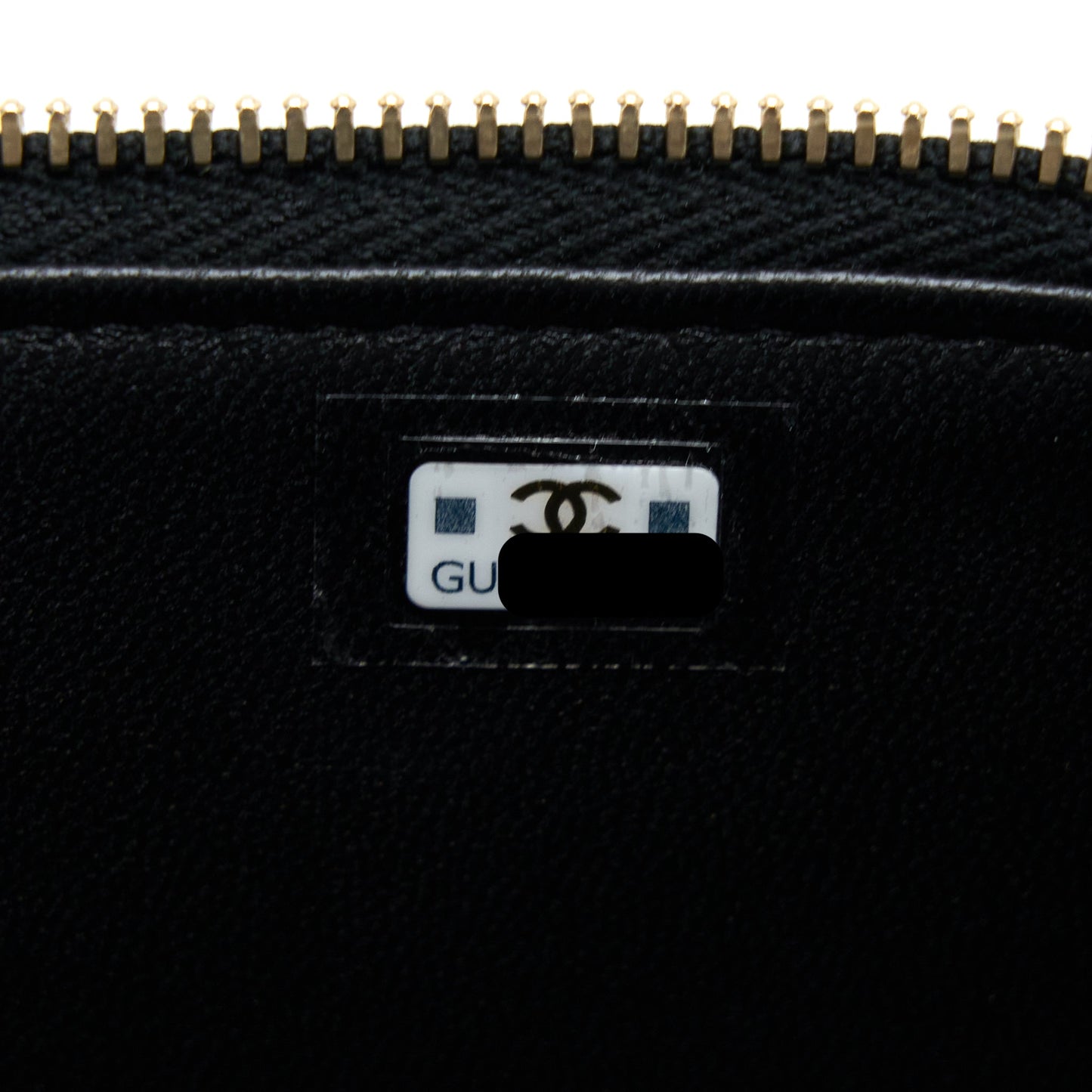Chanel 22K Gold Pillar Adjustable Chain Long Vanity Lambskin Black GHW (Microchip)