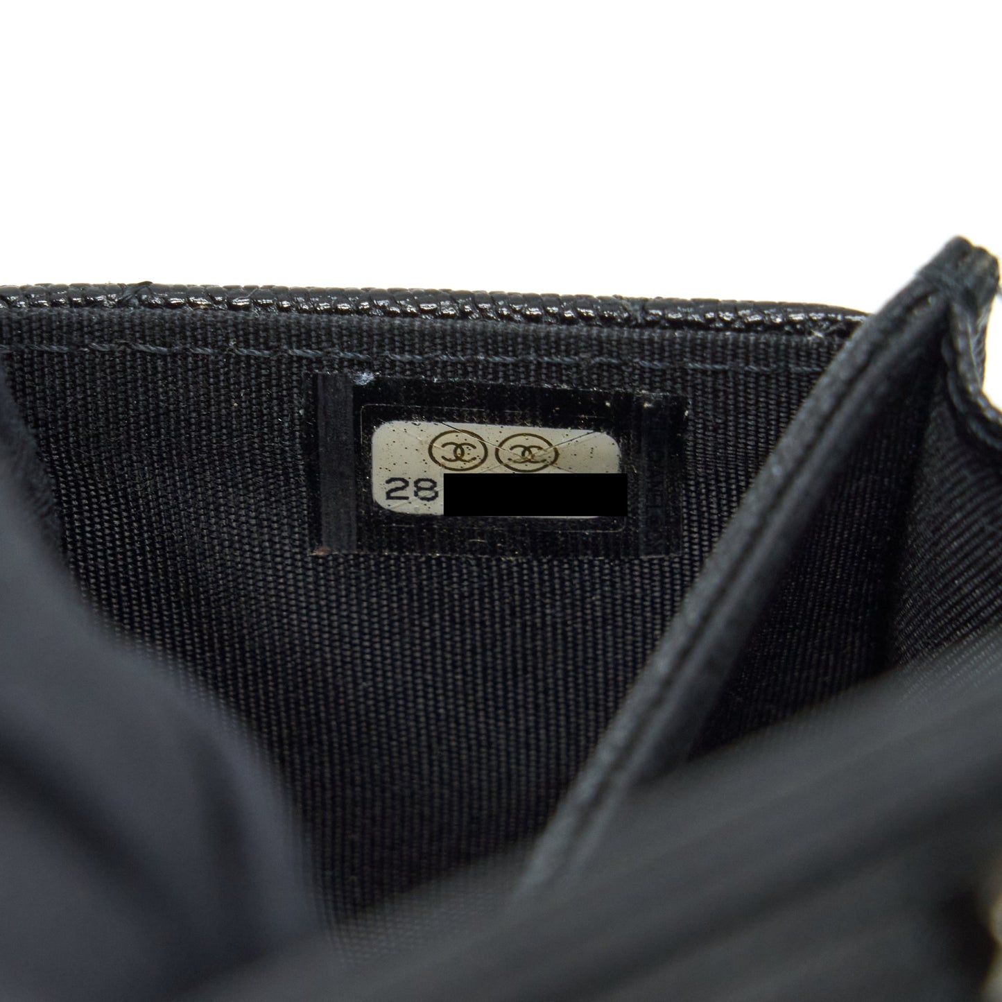 Chanel Boy Card Holder Caviar Black SHW