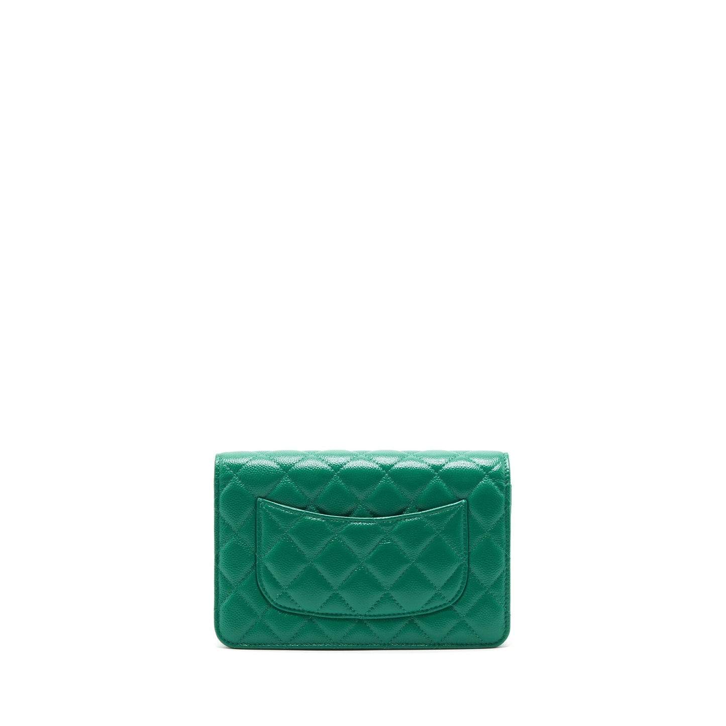 Chanel Classic Wallet On Chain Caviar Green SHW
