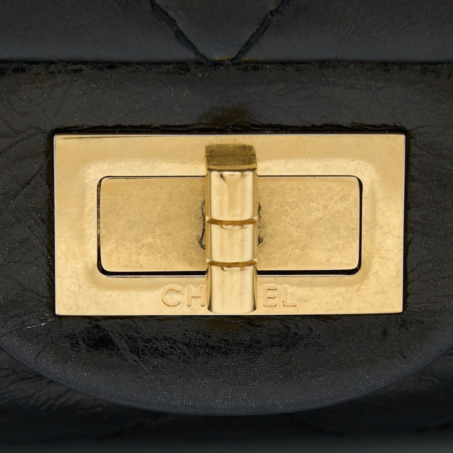 Chanel 2.55 Reissue 227 Shiny Aged Calfskin Black GHW