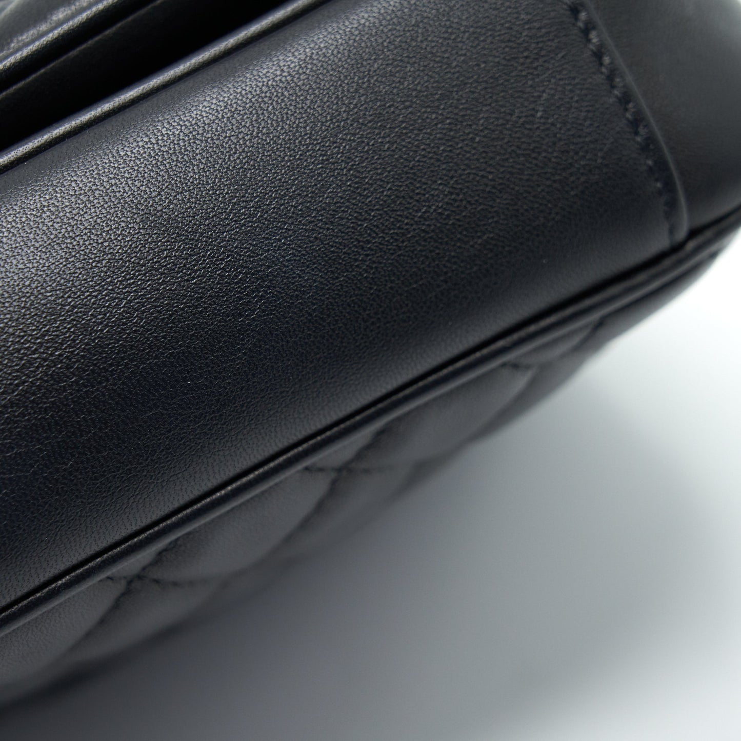 Chanel Square Flap Bag Lambskin In Black GHW