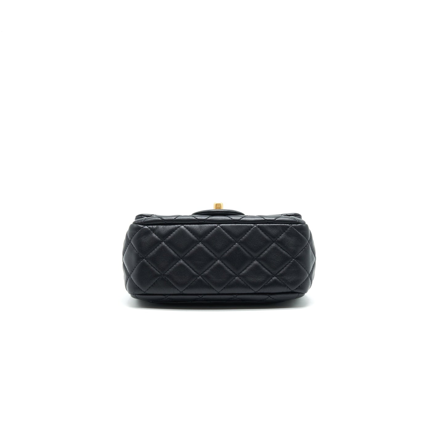 Chanel Pearl Crush Crush Mini Square Flap Bag Black GHW