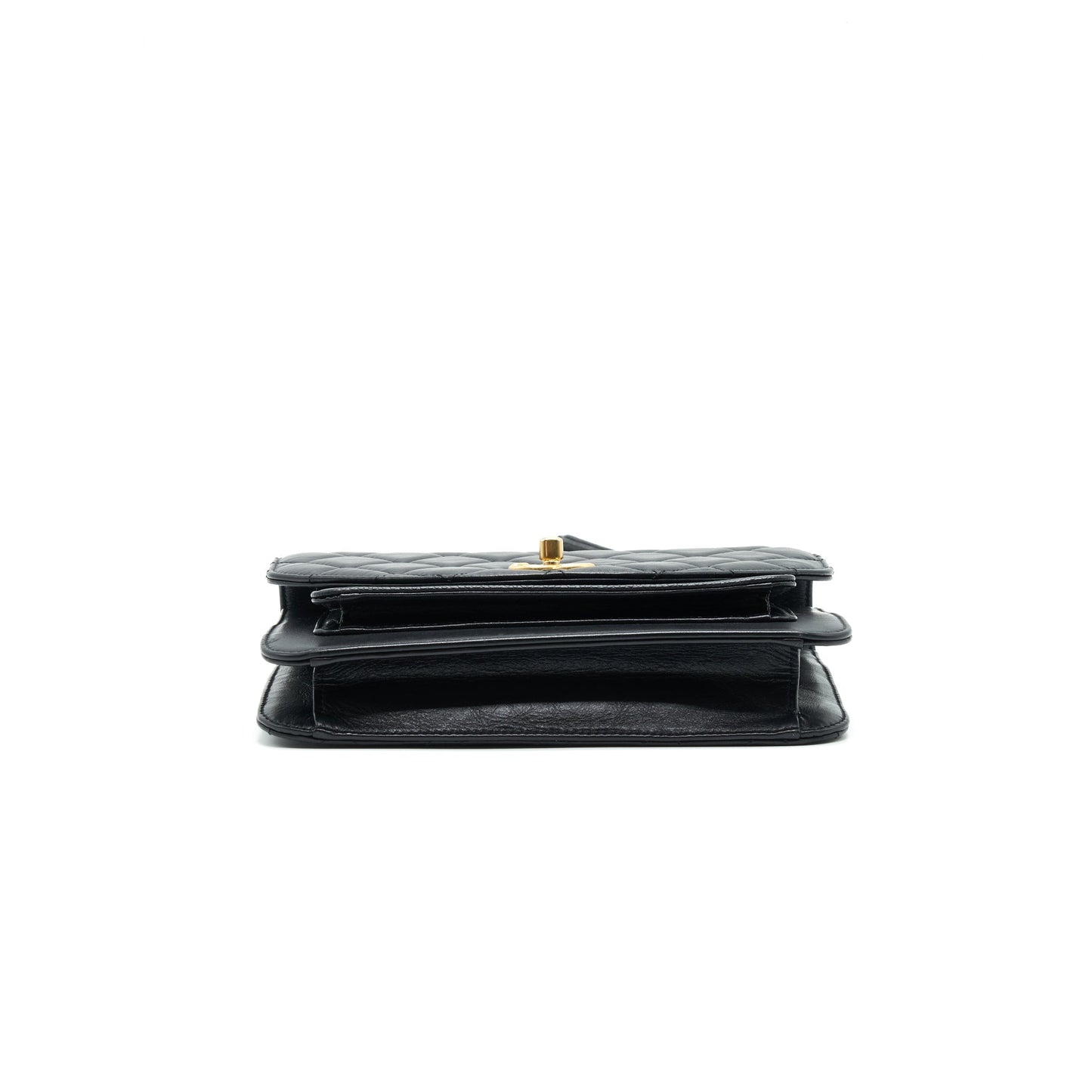 Chanel Quilted Calfskin and Caviar Flap Bag Black GHW