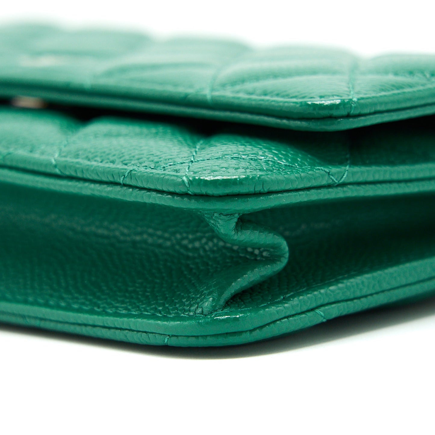 Chanel Classic Wallet On Chain Caviar Green SHW