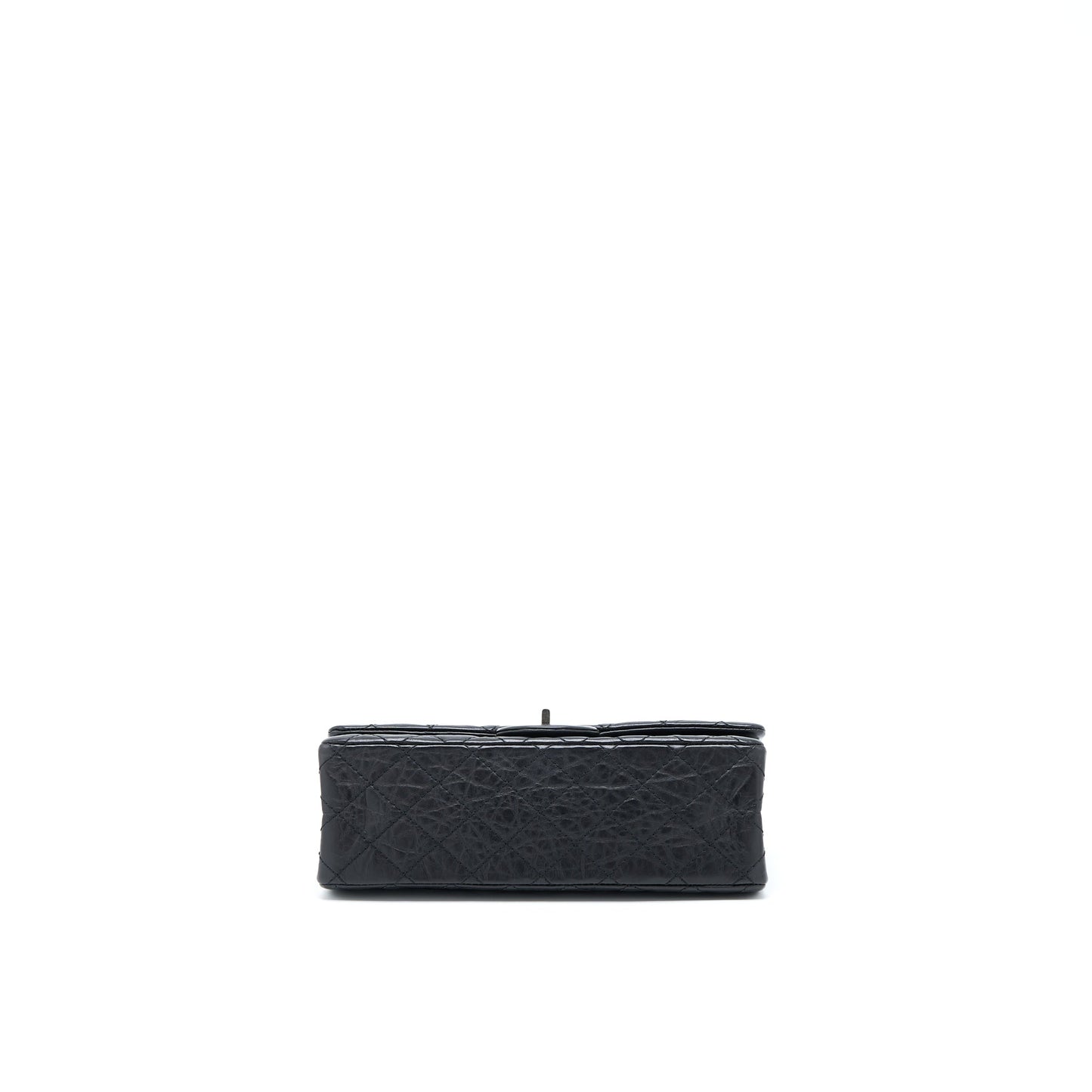 Chanel Small 2.55 Reissue Flap Bag Aged Calfskin Black With Ruthenium Hardware