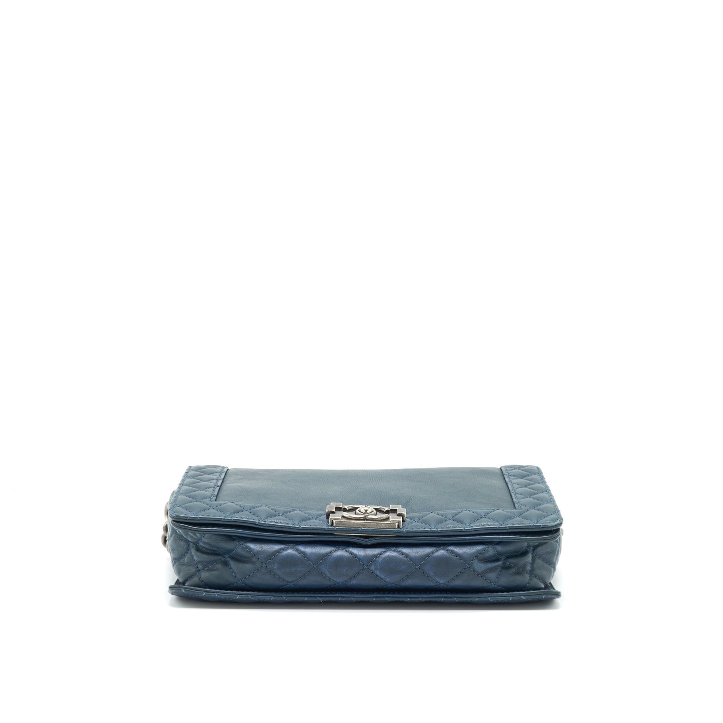 Chanel Boy Bag soft Calfskin Dark Blue ruthenium Hardware