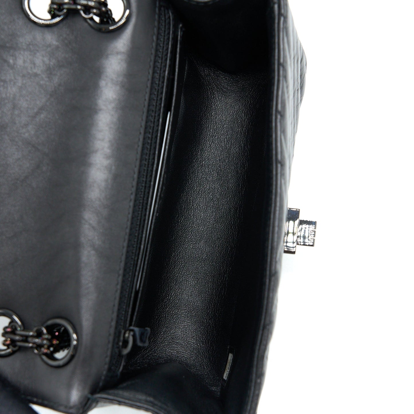 Chanel Mini 2.55 Reissue Chevron Calfskin So Black
