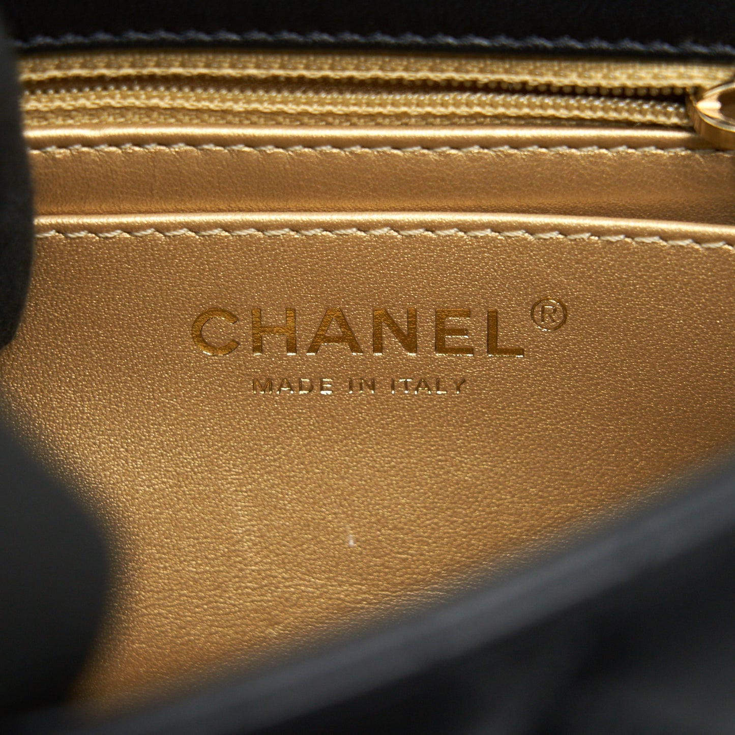 Chanel Pearl Crush Crush Mini Square Flap Bag Black GHW